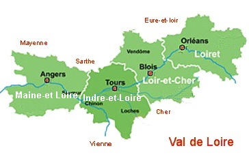 Loire Valley map and geography